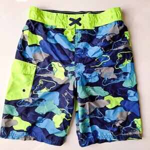 Lot of 8 Boys Swim Trunks Mixed Sizes 12M–14yr Bright Colors Very Good Condition
